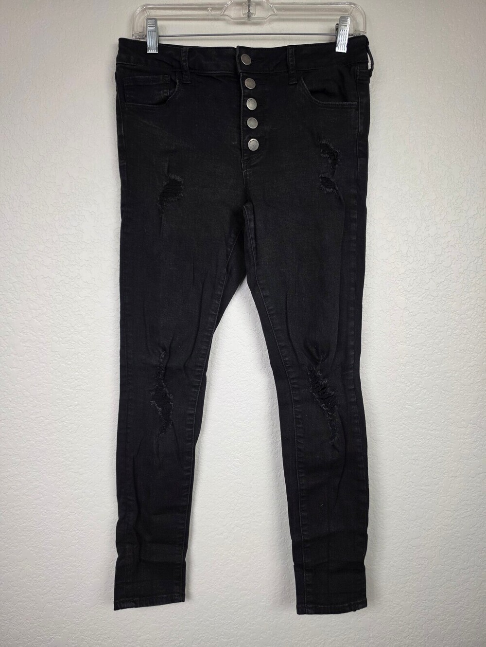 Empyre Dream High Rise Black Distressed Skinny Jeans Size 5